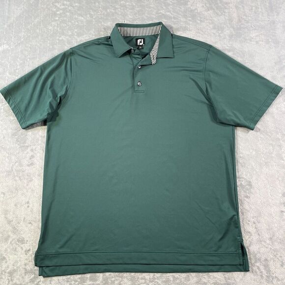 FootJoy FJ Polo Shirt Mens Size XL Green Golf Performance Athletic Stretch - Picture 1 of 11